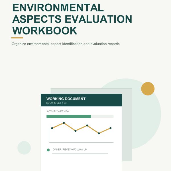 Original product cover for Environmental Aspects Evaluation Workbook