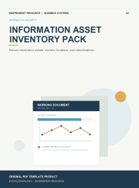 Original product cover for Information Asset Inventory Pack