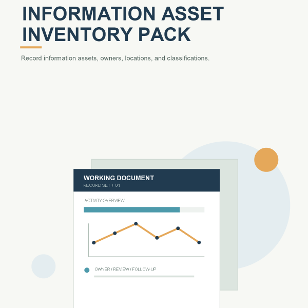 Original product cover for Information Asset Inventory Pack