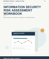 Original product cover for Information Security Risk Assessment Workbook