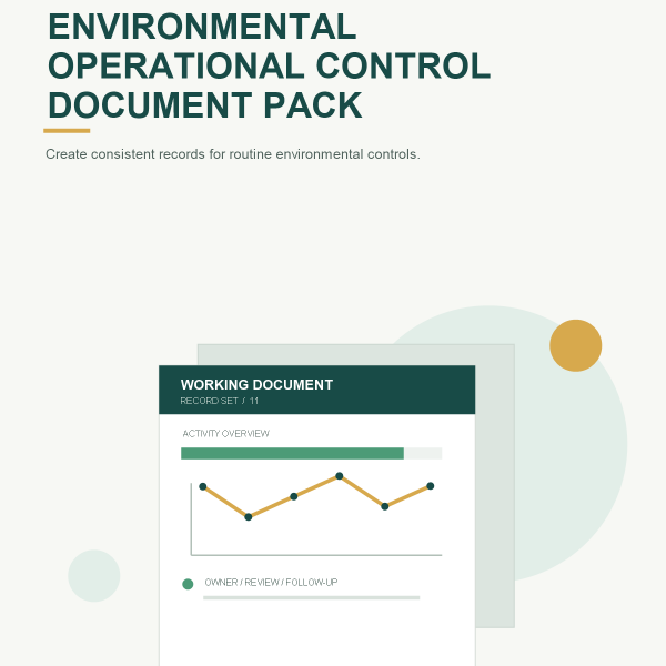 Original product cover for Environmental Operational Control Document Pack