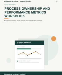 Original product cover for Process Ownership and Performance Metrics Workbook