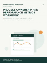 Original product cover for Process Ownership and Performance Metrics Workbook