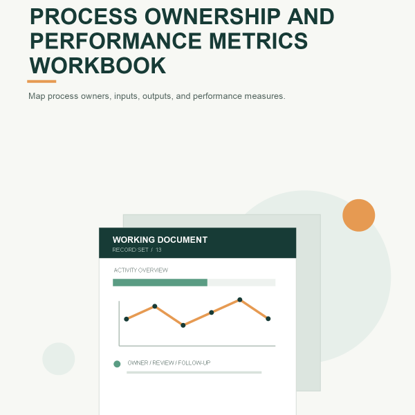 Original product cover for Process Ownership and Performance Metrics Workbook