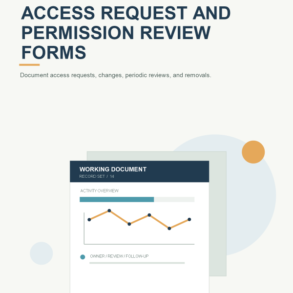 Original product cover for Access Request and Permission Review Forms
