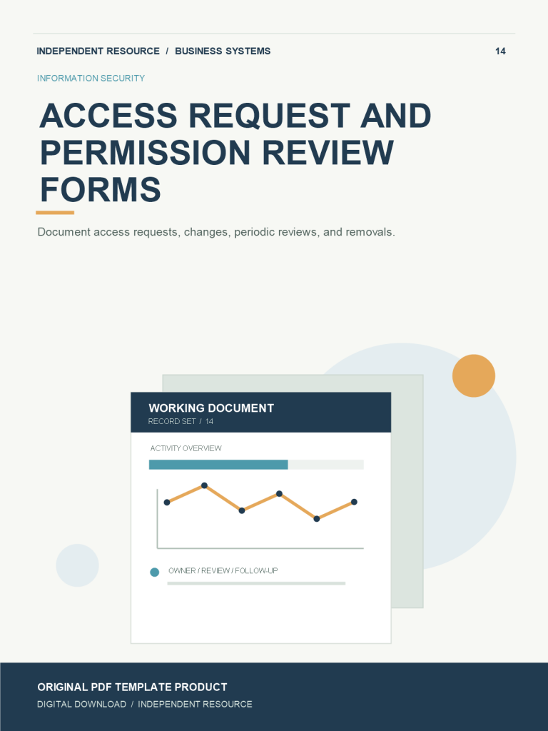 Original product cover for Access Request and Permission Review Forms