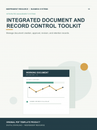 Original product cover for Integrated Document and Record Control Toolkit
