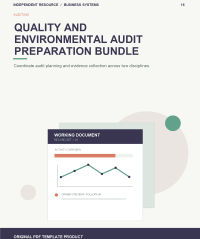 Original product cover for Quality and Environmental Audit Preparation Bundle