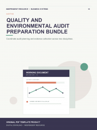 Original product cover for Quality and Environmental Audit Preparation Bundle