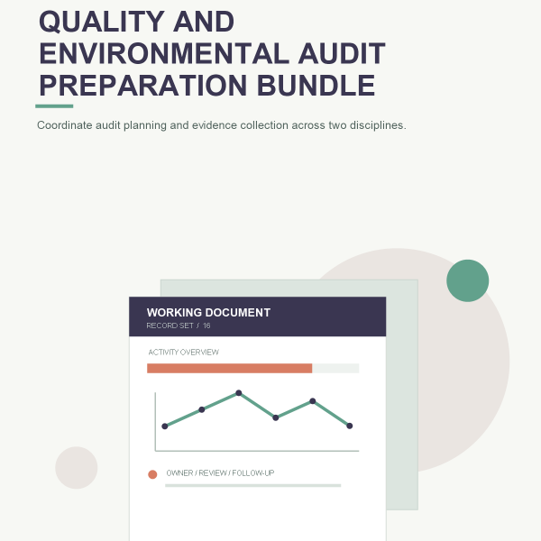 Original product cover for Quality and Environmental Audit Preparation Bundle