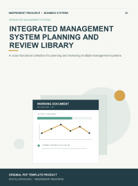 Original product cover for Integrated Management System Planning and Review Library