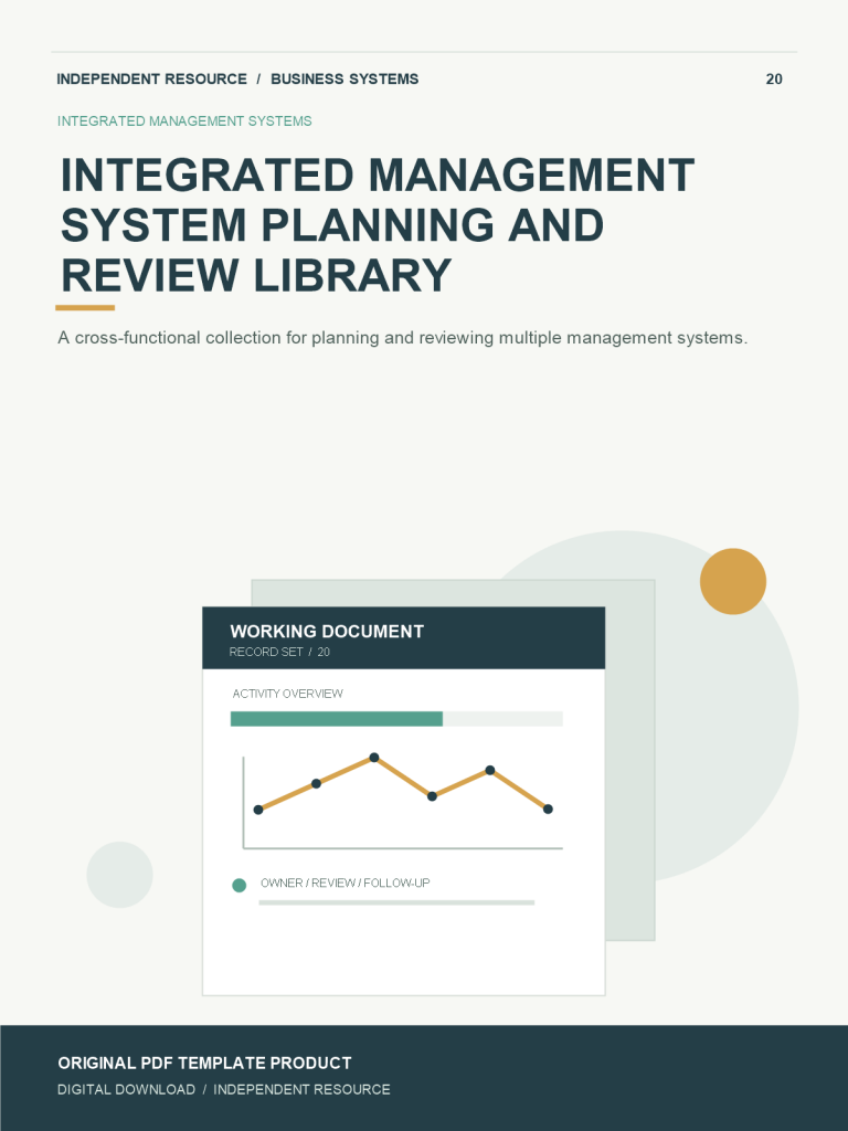 Original product cover for Integrated Management System Planning and Review Library